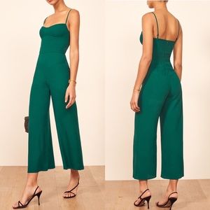 REFORMATION Gilda Emerald Jumpsuit